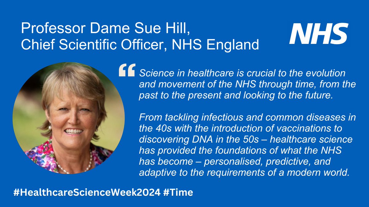 In this blog, shared for #HealthcareScienceWeek2024 I consider how science has enabled the NHS to meet new challenges throughout #Time 👉england.nhs.uk/blog/healthcar… Comment below your thoughts on what is to come from our healthcare science innovators in the next 10 years👇 @ahcsuk