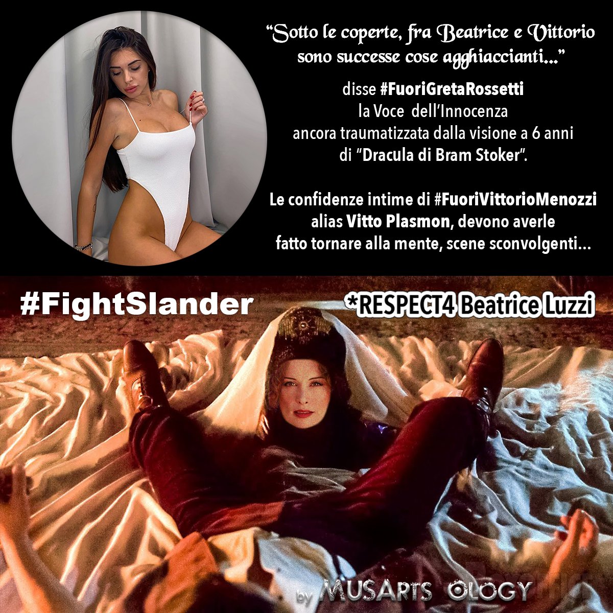 MusartsO's tweet photo. 📌 https://t.co/26k1Me3T44
#QueenBea👑RESPECT4 #BeatriceLuzzi 💐 #ShameOnYou #VittorioMenozzi #FuoriIlBranco #FightSlander #FuoriGretaRossetti #GretaRossetti #FuoriAnitaOlivieri #FuoriGaribaldi #FuoriAlessioFalsone #FuoriPaoloMasella #FuoriVarrese
_ https://t.co/Tjo62R0g1Y