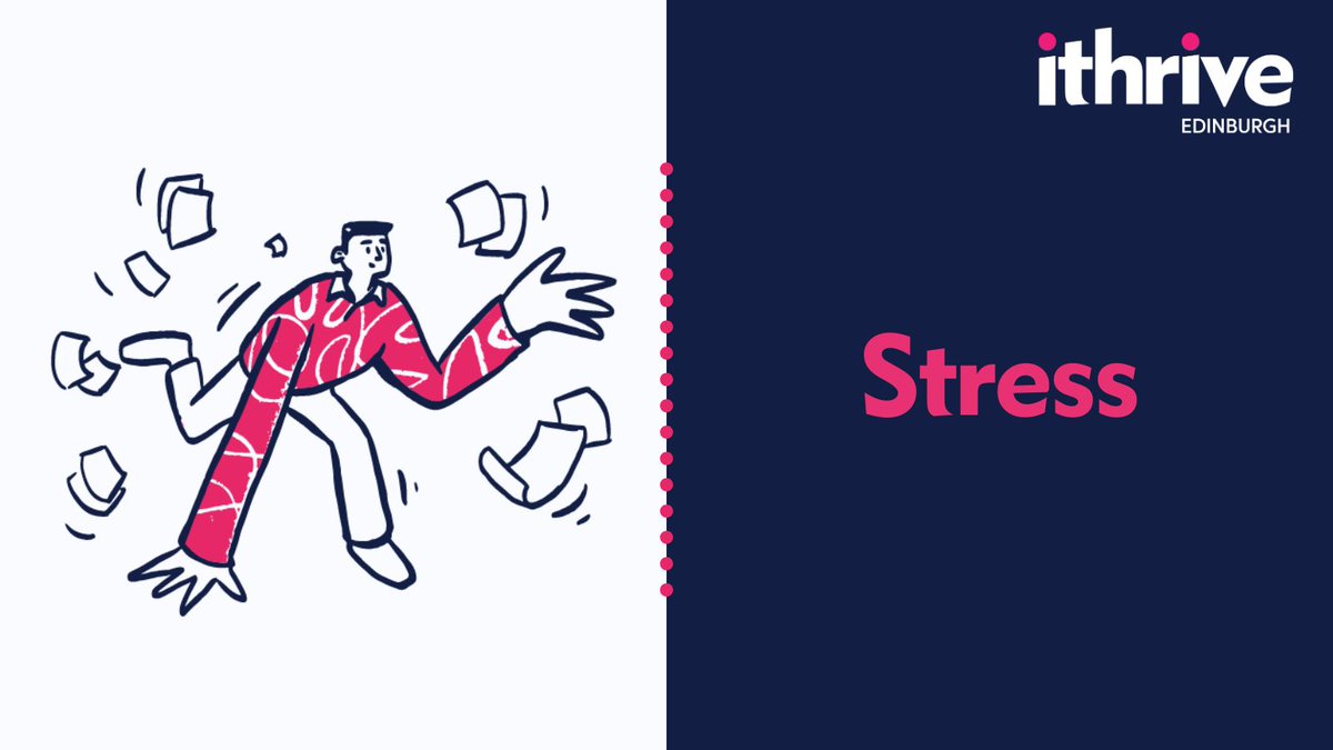 Stress is the feeling of being under pressure and finding it difficult to cope. Being stressed can make you feel a range of emotions such as anxious, annoyed, tired and depressed. Check out our resource to understand what stress is and how to cope: ithriveedinburgh.org.uk/self-help/self…