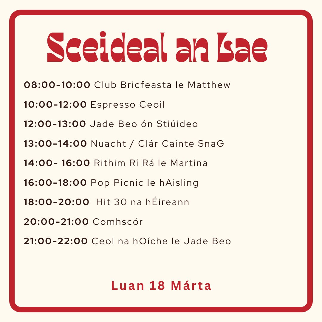 Lá saoire bainc tagtha agus tuillte! Lig do scíth agus éist le Raidió Rí-Rá, ár lá deireanach ar FM don dtréimhse seo 📻 #rrrfm #gaeilge #radio