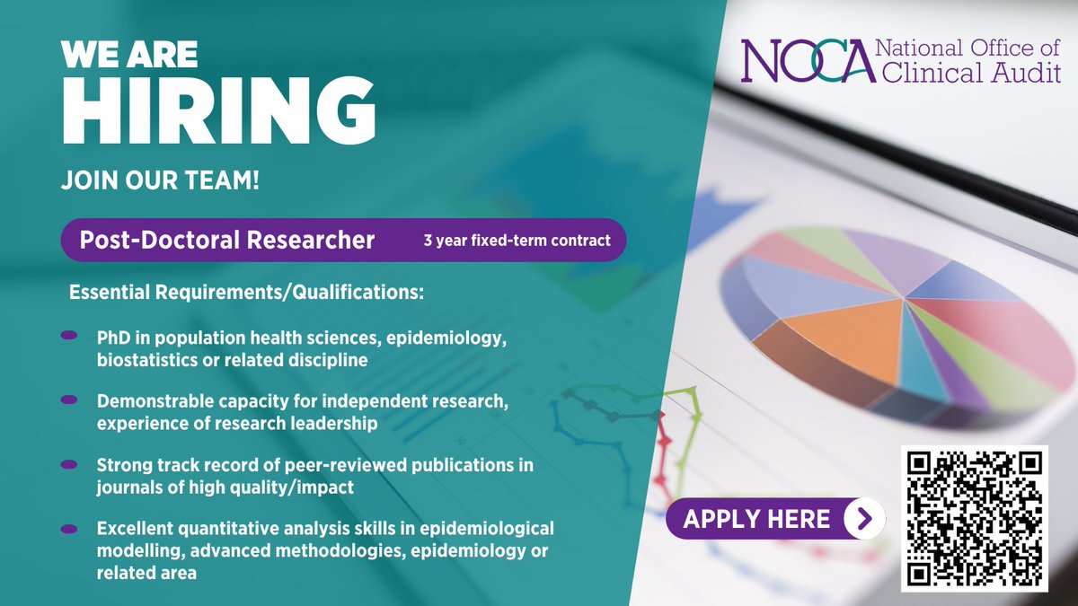 🚨 Are you looking for a new challenge? NOCA is seeking a Post-Doctoral Researcher with a passion for healthcare research and expertise in data analysis. Join us in shaping the future of clinical audit and patient outcomes. PhD in health sciences required. Dive into research that…