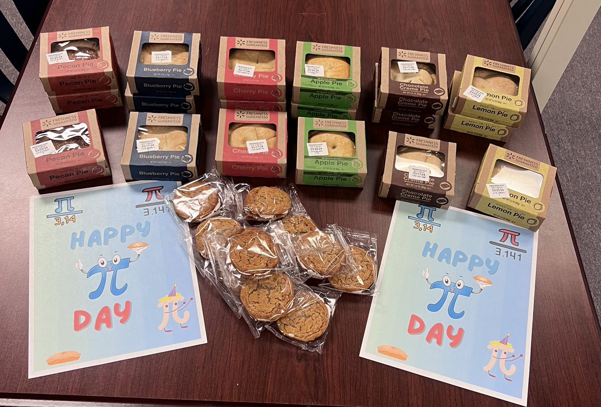 To celebrate Pie Day 3.14, I bought pies for our staff. Just a great way to say thank you for all the hard work everyone is doing at C. L. Salter.