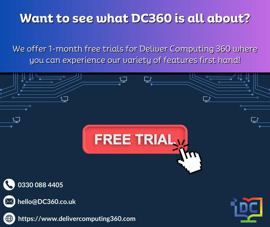 Team_DC360's tweet photo. Your free trial is waiting for you!

Contact us today and start your free trial with DC360🖥️
https://t.co/duoZRjBxCd https://t.co/wkzXUFPP8Q