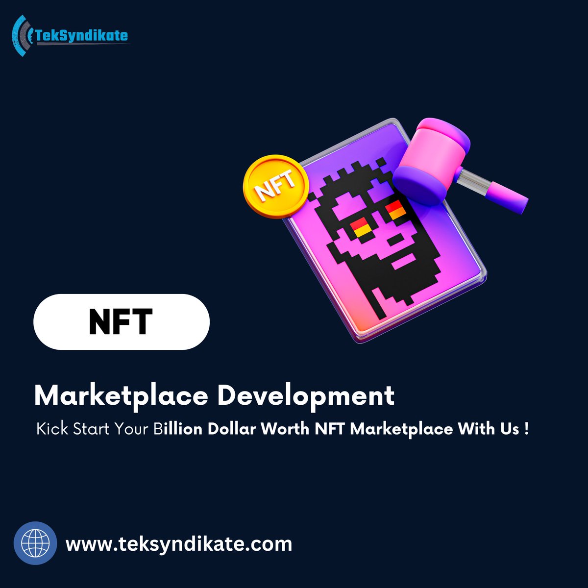 TekSyndikate's tweet photo. It's time to dive into the NFT wave! Acquire the best #nftmarketplace development services from us and kick start your billion dollar worth NFT marketplace now!

#teksyndikate #nft #development https://t.co/swfAflgaGe