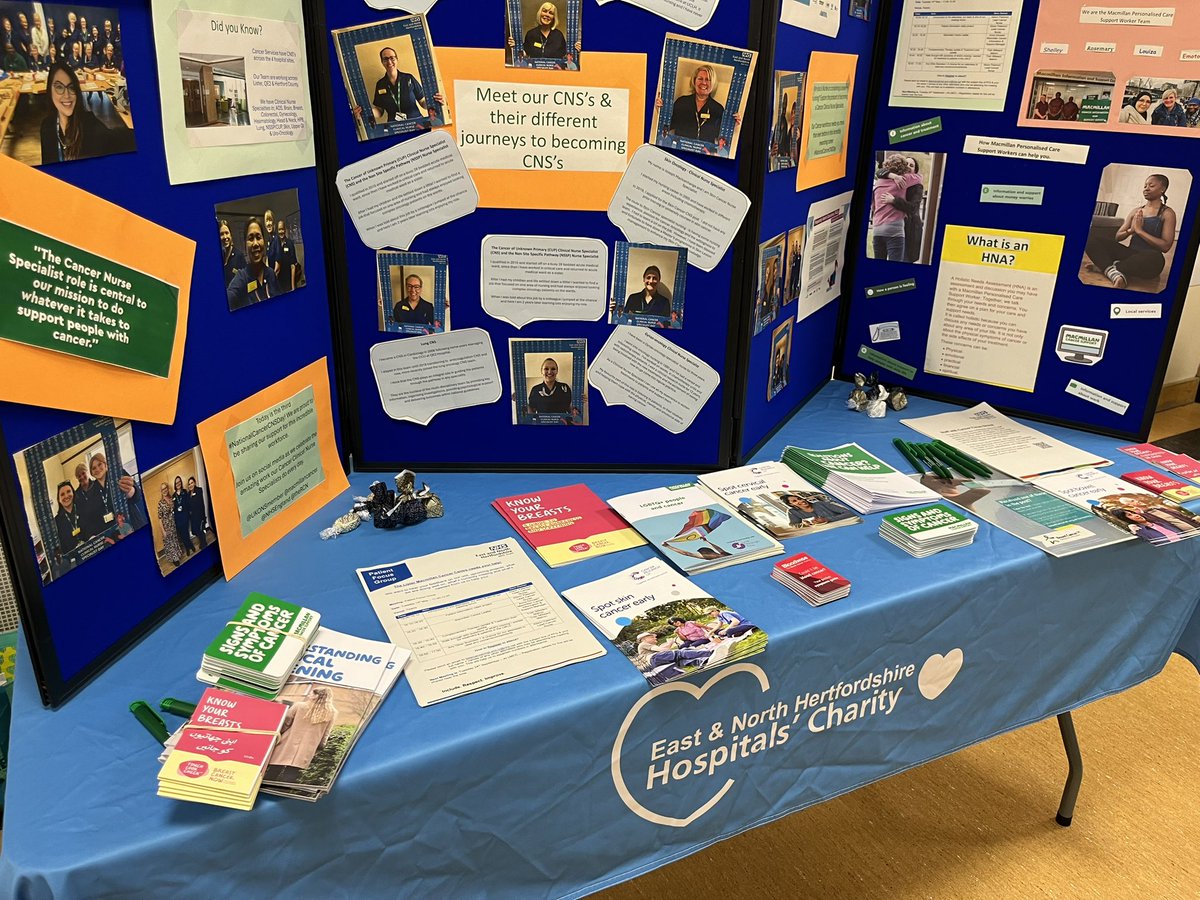 @enherts Leading the way are our Chief nurses Theresa & Deputy Mel & our Lead Cancer Nurse @alimully Please pop down to the stand to find out what your specialist nurses do #NationalCancerCNSDay @bsummerhayes @researchPhil @G_Stephens80 @AdamSewellJones @LucyDaviesCOO @UKONSmember