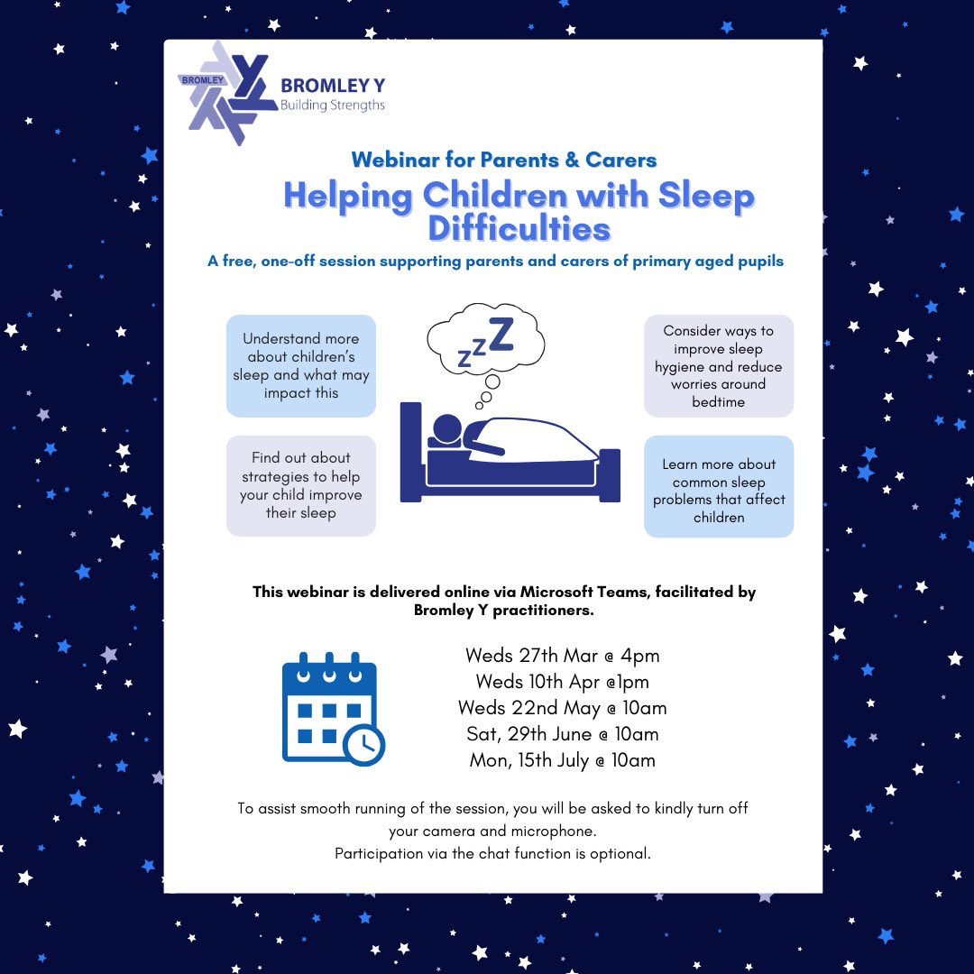 Happy #WorldSleepDay ! Find more at @sleepfoundation @_WorldSleep Eventbrite link to our helping children with sleep difficulties webinar for parents/carers of primary aged children: eventbrite.co.uk/o/bromley-y-31… #sleep #charity #worldsleepday2024 #Wellbeing #mentalhealth