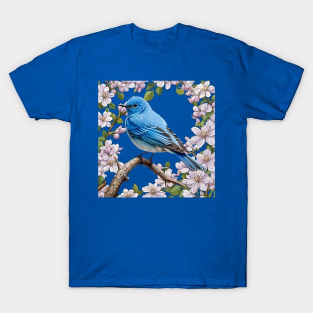 The Mountain Bluebird With Syringa Flower Border - Idaho Gifts - #TShirt #teepublic #taiche #idaho #idahostate #mountainbluebird #bird #stateflower #wildlife #syringaflowers #sialiaarctcia #blossom #march4th #philadelphuslewisii #43rdstate #idahoday, teepublic.com/t-shirt/584688…