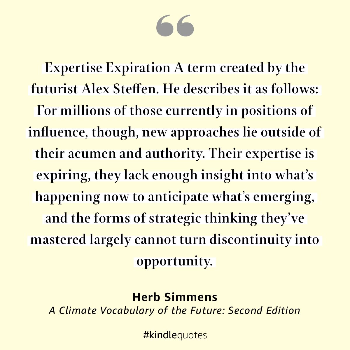 Climate term of the day Expertise expiration