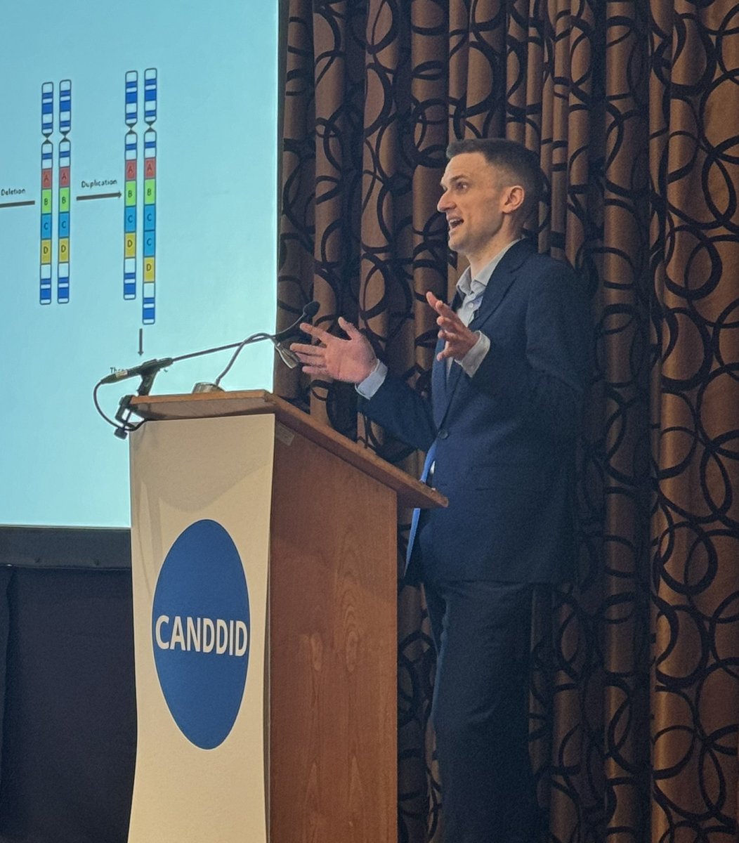 Dr Samuel Chawner is next up onto the stage, discussing genomics and neurodevelopmental conditions in children and young people 💬#CANDDIDConf24