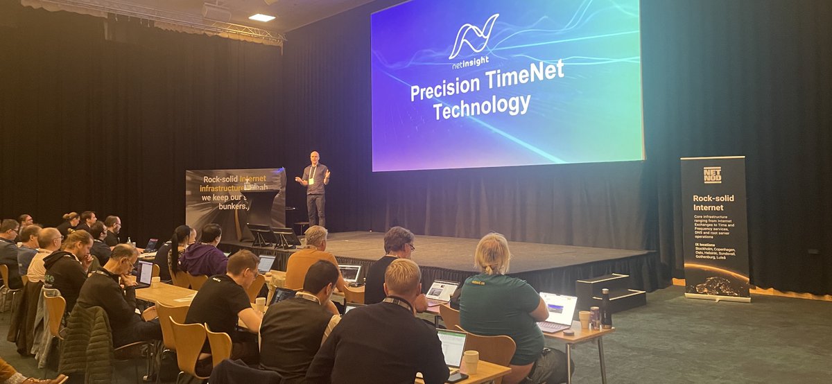 NetInsight's tweet image. A nice wrap up of the week as our Sync Product Management Director Hans Sjöstrand presents ”Precise Time as a critical national service” at the Netnod Meeting 2024 in Stockholm. netnod.se/netnod-events/…
#netinsight #netnodmeeting2024 #netnod #5gsync