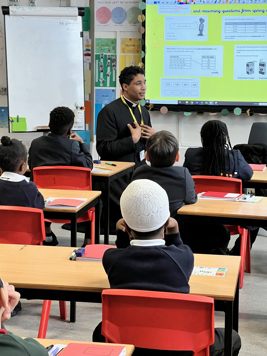 Father Grant talking to our Year 3 Classes about why Good Friday is important to Christians and Catholics.