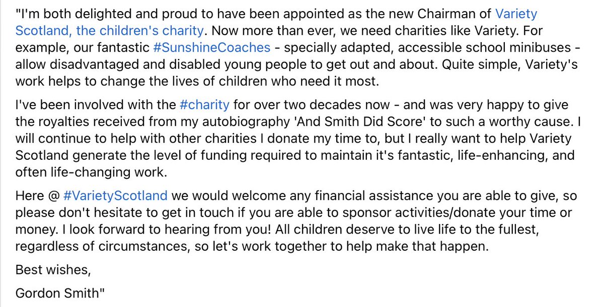 🔴 As we 'March' into #spring, we're delighted to share some #VarietyScotland ❤️committee news‼️Over to Gordon Smith.. 🔴  <a href="/VarietyGB/">Variety, the Children’s Charity</a> #GordonSmith