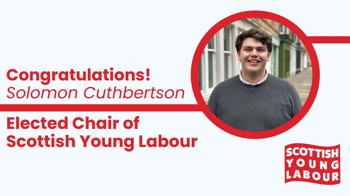 Congratulations to @SolCuthbertson our new chair of Scottish Young Labour! The committee are excited to welcome you into your new post as we head into this exciting election year!