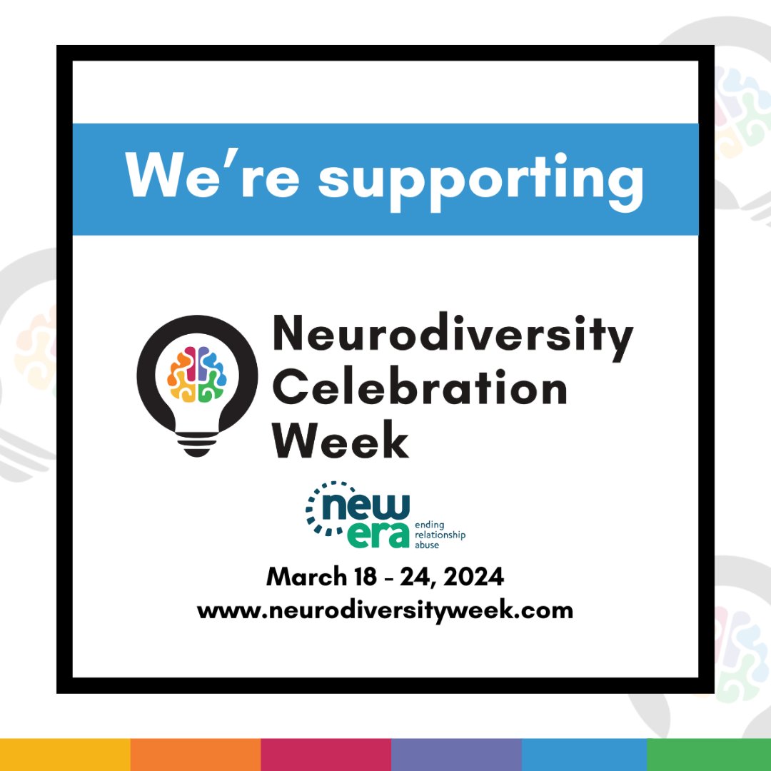 This week we celebrate neurodiversity. We have specialists at New Era who are here to support you. If you are experiencing domestic abuse get in touch. 📞Call us; 0300 303 3778. Visit our website; new-era.uk #DomesticAbuse #Neurodiversity #abuseawareness