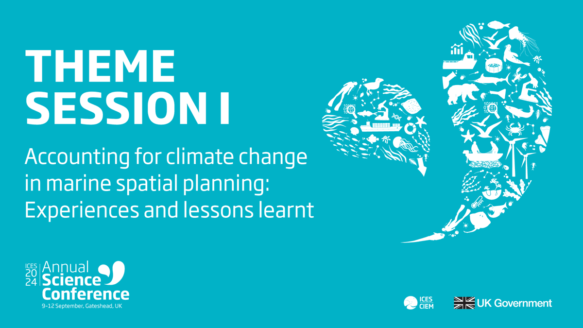 🗺How do we account for climate change in marine spatial planning #msp? 🙋‍♀️Join Kira Gee @HereonHelmholtz, @DrTalyatenBrink & Michele Quesada da Silva @IocUnesco in Theme Session I at #ICESASC24! 🌊Share your #science 🔔Submit your abstract by 22 March! ices.dk/events/asc/202…