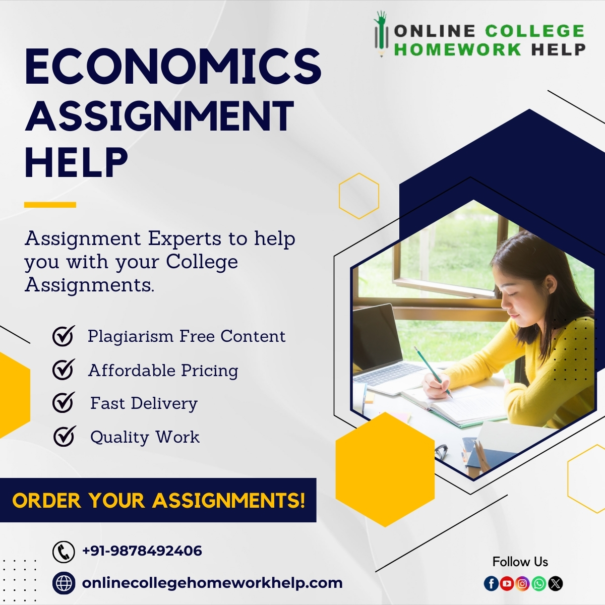 Onlinechwhelp's tweet image. Expert Economics Assignment Help 📚
We are Assignment Experts to help you with your College Assignments. 

✅Plagiarism Free Content
✅Affordable Pricing
✅Fast Delivery

WhatsApp and call📞 : +91-9878492406

#economicsassignmenthelp #aceyourassignments #onlinecollegehomeworkhelp