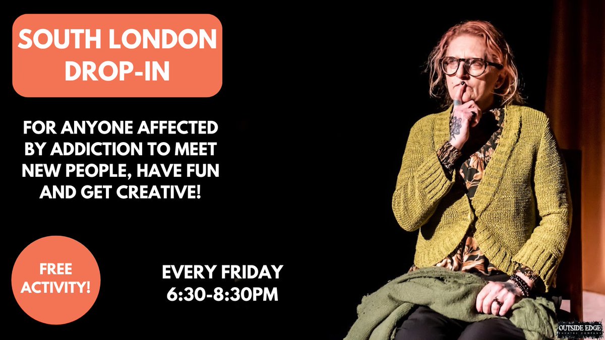 🎭TODAY IN SOUTH! South London Drop-in Drama, Friday from 6:30-8:30pm. For any adult affected by addiction and no previous experience is needed! 💡💝💫

👋New to OE? Register here ↘️Bio↙️

#LondonTheatre #DramaGroup #CreativeHealth #SoberCommunity #ArtsandHealth