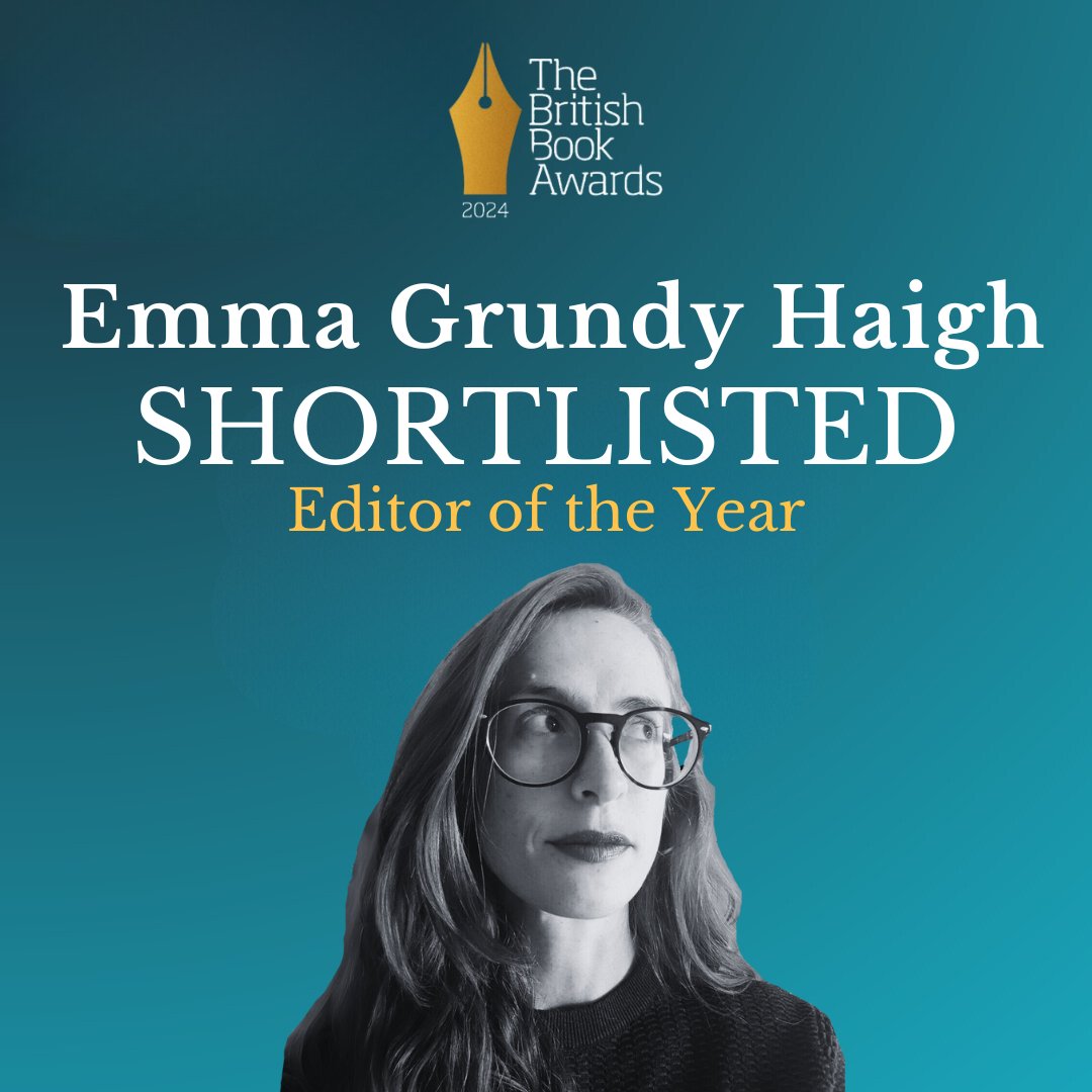 British Book Award 2024 News! We're bursting with pride to announce that Emma Grundy Haigh has been shortlisted for Editor of the Year! 📚🎉 Congratulations on this well-deserved recognition for your dedication to shaping incredible stories! 🌟 #Nibbies2024 @egrundyhaigh