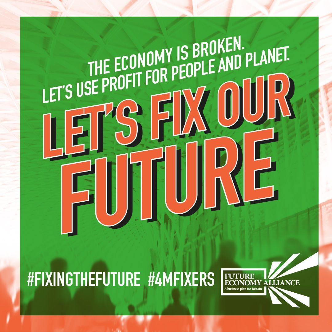 As part of @FutureEconomyUK we’re working to build a stronger, fairer, greener economy – one where all of society profits.  

We need your help to make this a #GeneralElection priority. Join the #4mFixers:

crowdfunder.co.uk/p/fix-the-econ…