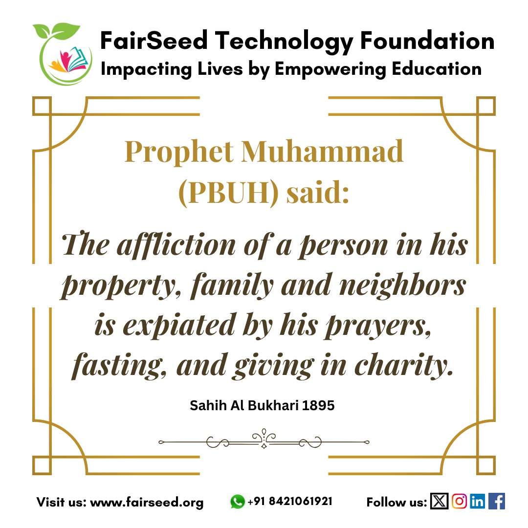 _*Ramadan Day 4*_ - *When facing difficulties with your belongings, family, or the people around you, You can find relief through acts of worship and generosity.*  ✨