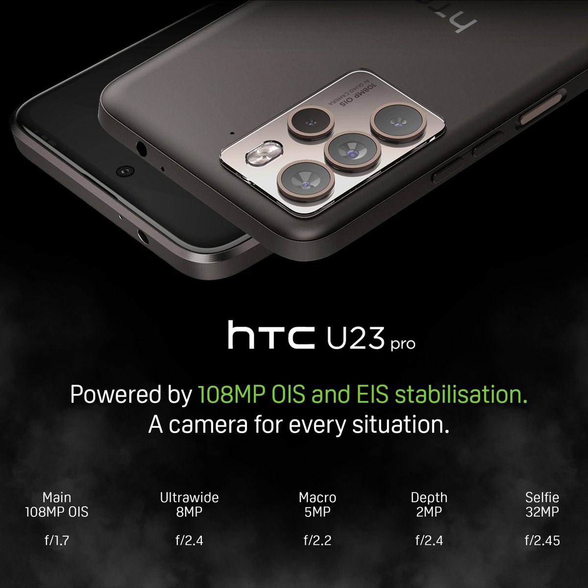 Capture moments to last an eternity. 108MP OIS main camera, 120Hz OLED display, 12GB RAM, 256GB expandable storage with microSD, 3.5mm audio jack, IP67 rating and all-day battery. Save on the HTC U23 pro in our Spring Sale 📸 htc.com/uk/smartphones… #HTC #SmartphoneSale