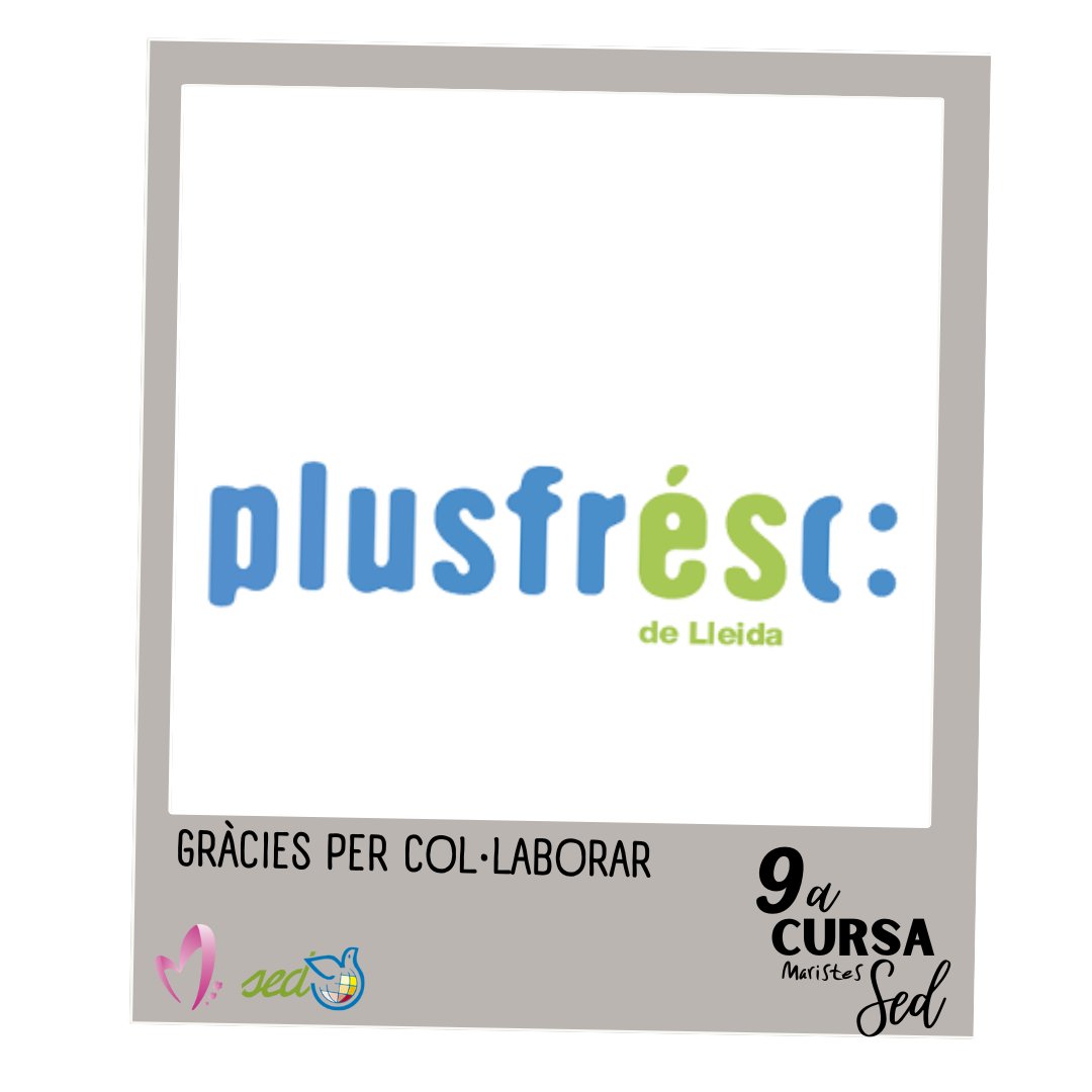 💜Perquè tots ho fem possible. Volem presentar-vos als col•laboradors de la 9a Cursa Sed 100% solidària. 💜 

➖️ Moltes gràcies <a href="/Plusfresc/">Plusfresc</a> per col•laborar amb nosaltres.
➖️ Gràcies per creure en el nostre projecte i ajudar-nos a fer-lo possible. 

#cursased #nosiguisgallina