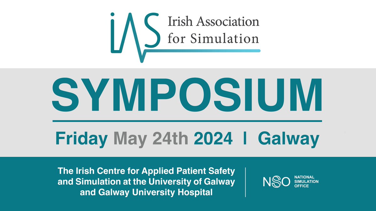 National Simulation Office (@hse_nso) on Twitter photo 📢 REGISTRATION OPEN for The Irish Association for Simulation Annual Symposium on May 24th, 2024. eventbrite.ie/e/irish-associ…
Join our mailing list tinyurl.com/mpewwuw2.
<a href="/UCCASSERT/">ASSERT Centre, UCC.</a> <a href="/IrishSimAssoc/">IrishSimulationAssoc</a> <a href="/RCSI_Irl/">RCSI</a> <a href="/QUBelfast/">Queen's University Belfast 🎓</a> @saoltagroup <a href="/GalwayICAPSS/">ICAPSS</a> <a href="/MaterTrauma/">Mater Hospital Trauma</a> <a href="/uniofgalway/">Ollscoil na Gaillimhe | University of Galway</a> <a href="/COAIrl/">College of Anaesthesiologists of Ireland</a> 📢 REGISTRATION OPEN for The Irish Association for Simulation Annual Symposium on May 24th, 2024. eventbrite.ie/e/irish-associ…
Join our mailing list tinyurl.com/mpewwuw2.
<a href="/UCCASSERT/">ASSERT Centre, UCC.</a> <a href="/IrishSimAssoc/">IrishSimulationAssoc</a> <a href="/RCSI_Irl/">RCSI</a> <a href="/QUBelfast/">Queen's University Belfast 🎓</a> @saoltagroup <a href="/GalwayICAPSS/">ICAPSS</a> <a href="/MaterTrauma/">Mater Hospital Trauma</a> <a href="/uniofgalway/">Ollscoil na Gaillimhe | University of Galway</a> <a href="/COAIrl/">College of Anaesthesiologists of Ireland</a>