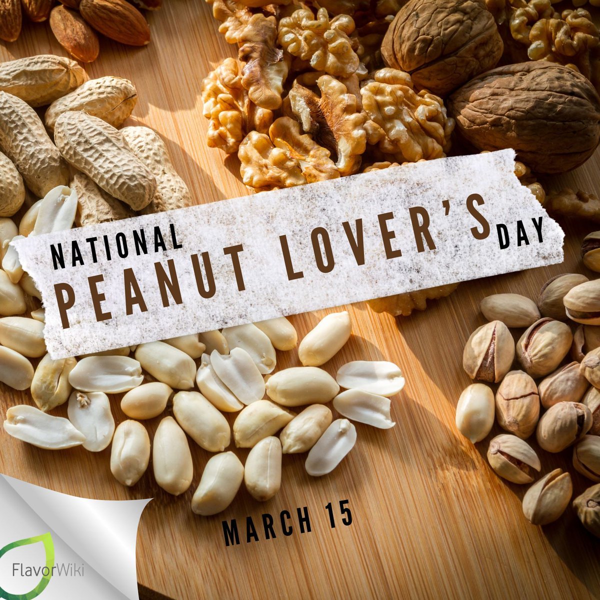 FlavorWiki's tweet photo. 🌟🥜 It's National Peanut Lovers’ Day! Let's celebrate the goodness of peanuts and the joy they bring to our lives. From peanut butter recipes to peanut snacks.
#FlavorWiki #PeanutLoversDay #March15 #PeanutButterLover #PeanutSnacks #PeanutPower #NuttyDelights https://t.co/d855H1rmZs