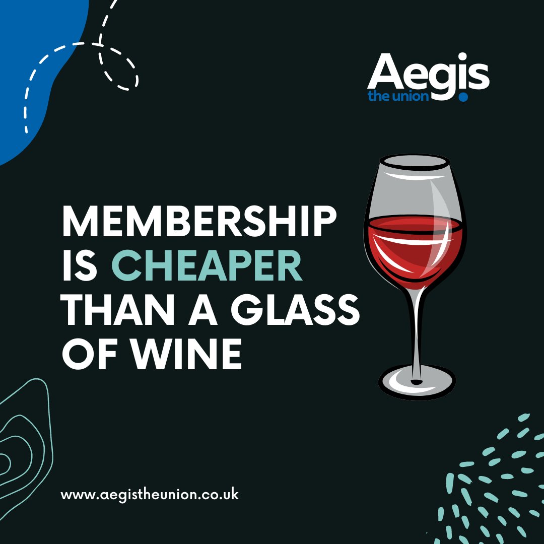 For the price of a glass of wine you could be protecting your future. To find out more about us and what we offer, click here bit.ly/3OgCmLF We will make you feel heard. #tradeunions #unionbenefits #strongertogether #workersrights