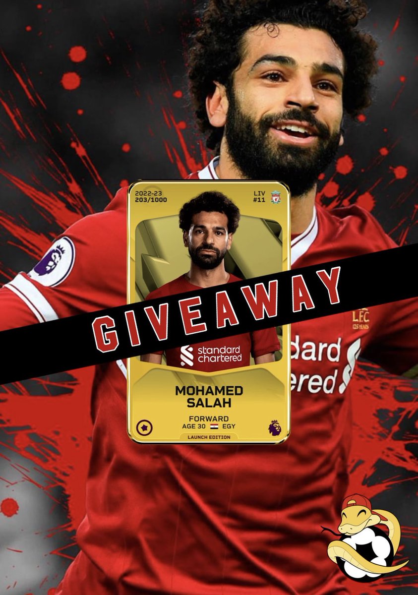 🔥🚨GIVEAWAY 🚨🔥 Do you want to try to win my Mohamed Salah? ⚡️ Retweet & Join my free Telegram Bot: t.me/SorareMarketBot Ends at 18:00 UTC on Monday, March 18th 🚀 Good luck 😁
