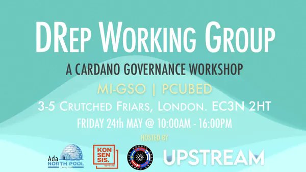 ThomasNordicADA's tweet photo. Really looking forward to hosting a DRep workshop in London may 24th.
I am excited to see what the UK community brings to the table!

Public signup will be available soon.

Huge thanks to @Cardano_CF for sponsoring the event. https://t.co/XjY8vWh3cx