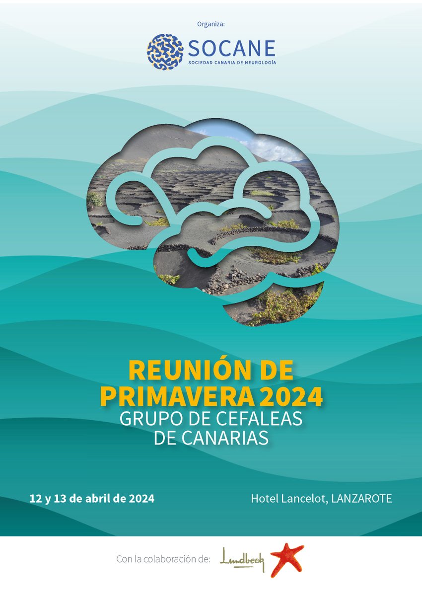 socane1's tweet photo. Reserva la fecha: 12 y 13 de abril de 2024, para la Reunión de Primavera del Grupo de Cefaleas de Canarias https://t.co/rr91I3pUt2