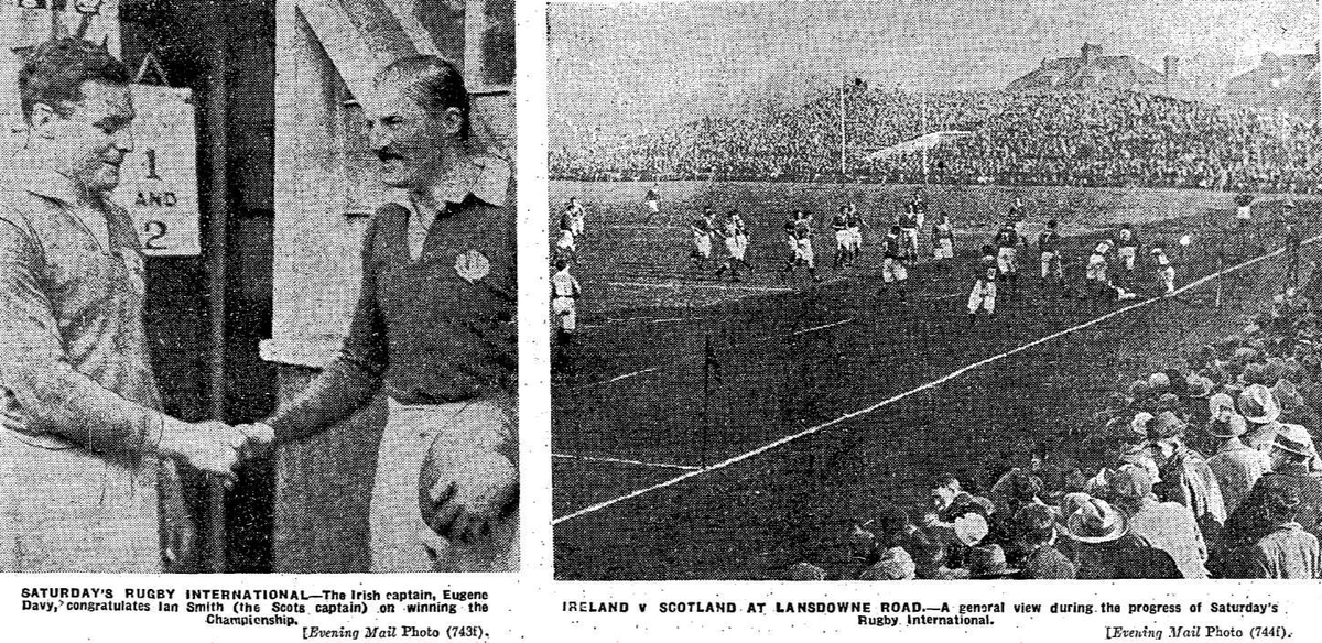 Ireland v Scotland Rugby International Dublin 1933
#TeamOfUs #IrevSco #ScovIre #Ireland #Scotland