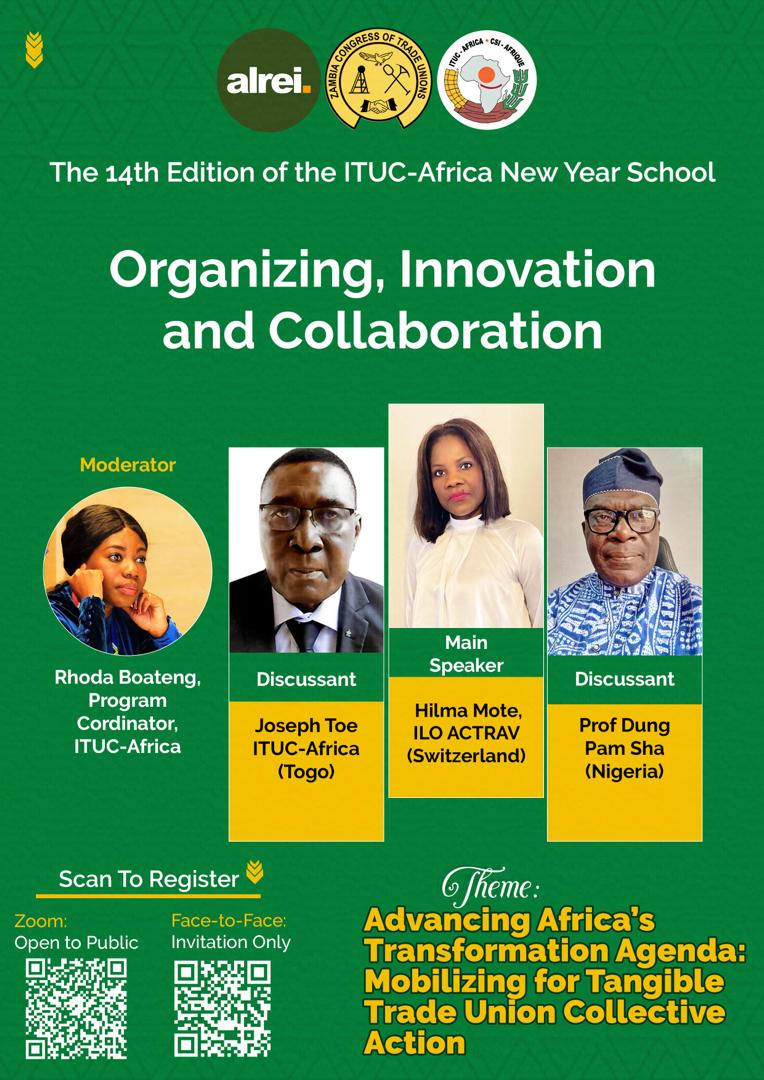 ALREI (@alrei_africa) on Twitter photo We're thrilled to announce the incredible lineup of speakers and discussants for the upcoming <a href="/ituc_africa/">ITUC-Africa // CSI-Afrique</a>
#nys2024
Get ready for interesting discussions and insights from these esteemed experts.
#Africa #Empowerment
#nys2024 We're thrilled to announce the incredible lineup of speakers and discussants for the upcoming <a href="/ituc_africa/">ITUC-Africa // CSI-Afrique</a>
#nys2024
Get ready for interesting discussions and insights from these esteemed experts.
#Africa #Empowerment
#nys2024