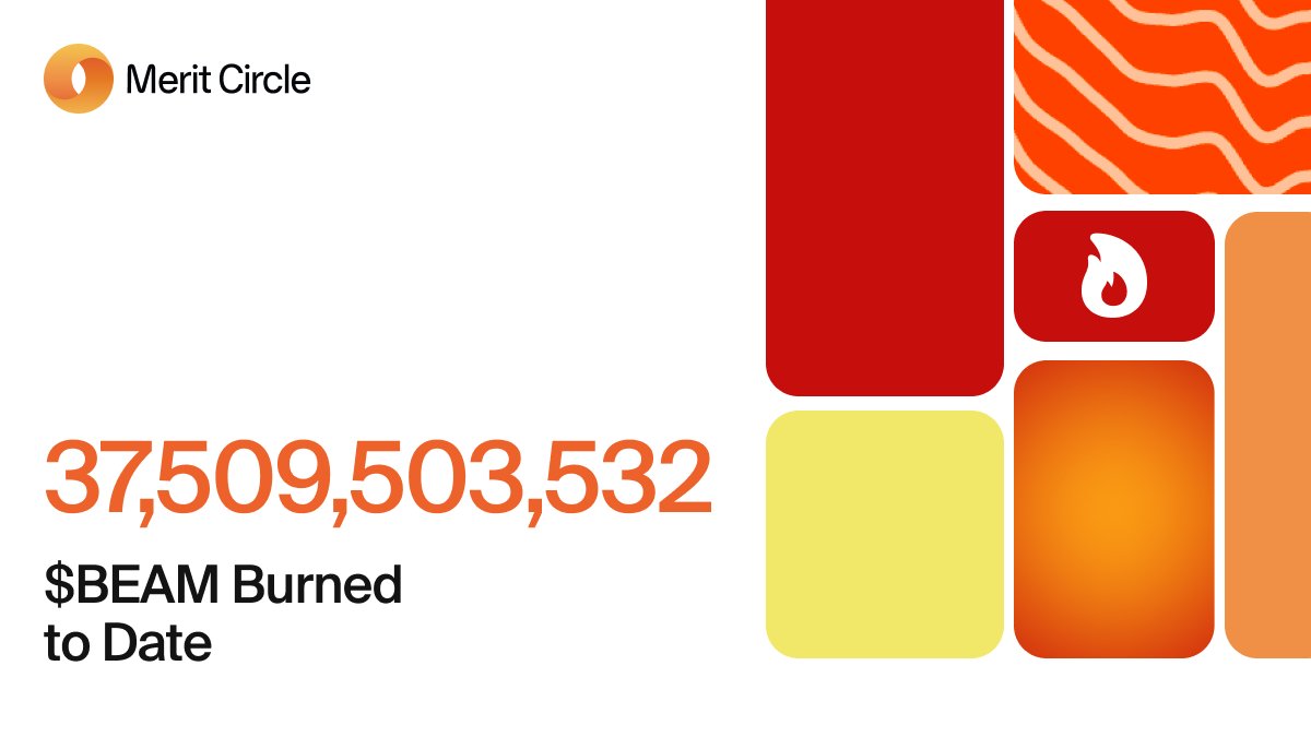 Total $BEAM burned so far: 37,509,503,532🌈🚒 That means the total supply reduced by a total of 37.5%, forever.