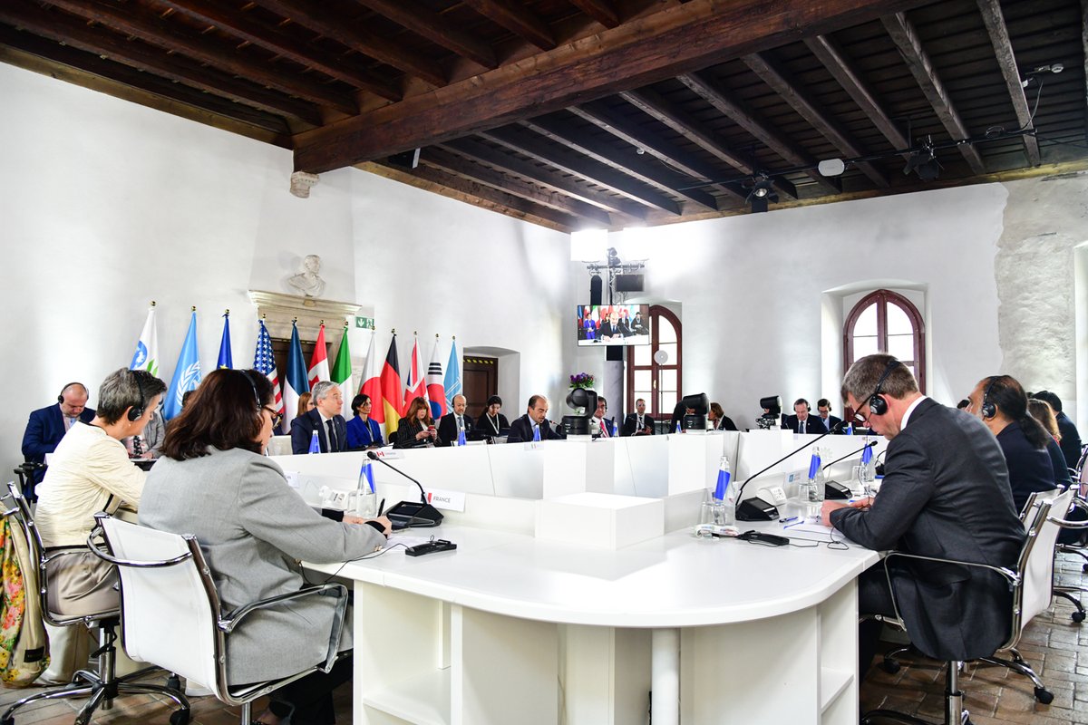 #G7Italy - Undersecretary of State for Technological Innovation @AlessioButti_ introduces the main topics of the first session of the #G7 ministerial meeting: AI for Public Administration, Digital Public Infrastructure and Digital Government.