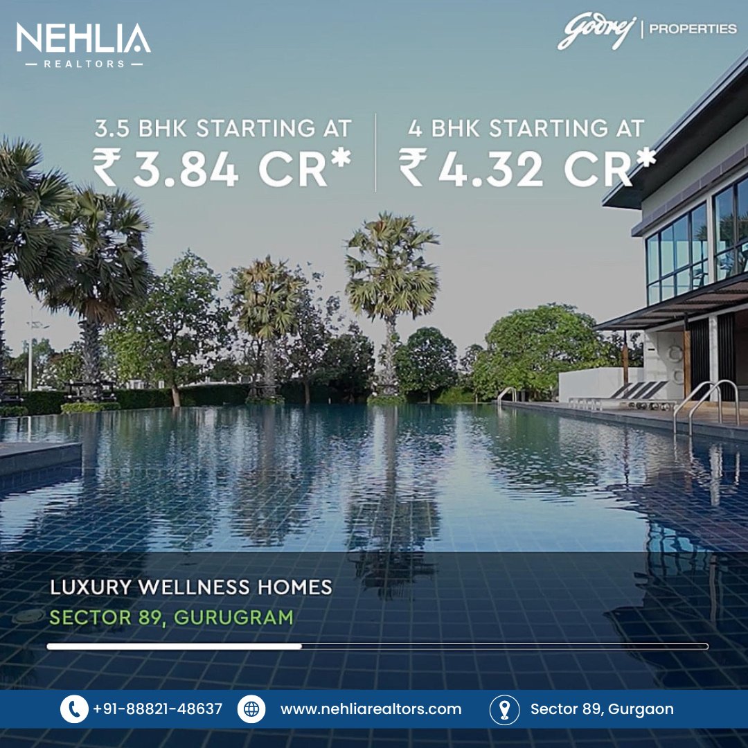 NehliaRealtor's tweet photo. ✨ 𝐍𝐞𝐰 𝐋𝐚𝐮𝐧𝐜𝐡 𝐀𝐥𝐞𝐫𝐭✨
Godrej 89 Luxury High Rise Residences located in Sec- 89, New Gurgaon.

Visit:- https://t.co/6DEQ4r6bJO
#ilovenehlia #nehliarealtors #nehlia #home #SpaciousHomes #godrej89 #godrej #godrejproperty https://t.co/NoRC69RucS