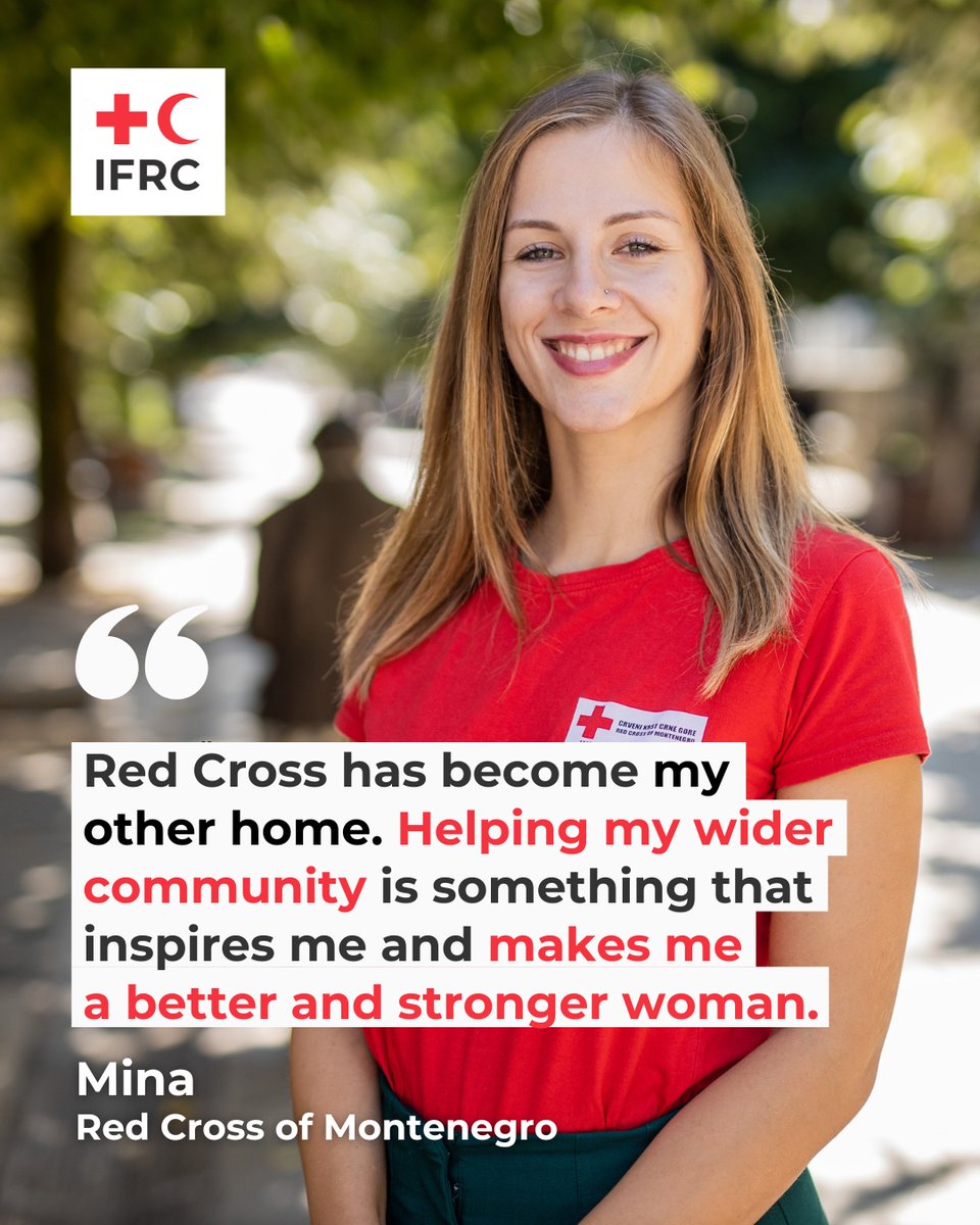 👋 Meet Mina from the Red Cross of Montenegro <a href="/CKCG_MRC/">Crveni krst CrneGore</a>!

She started volunteering with the Red Cross in high school and now is a staff member supporting local communities as well as people who have fled Ukraine.

Thank you, Mina, for making a difference and bringing hope! 💖