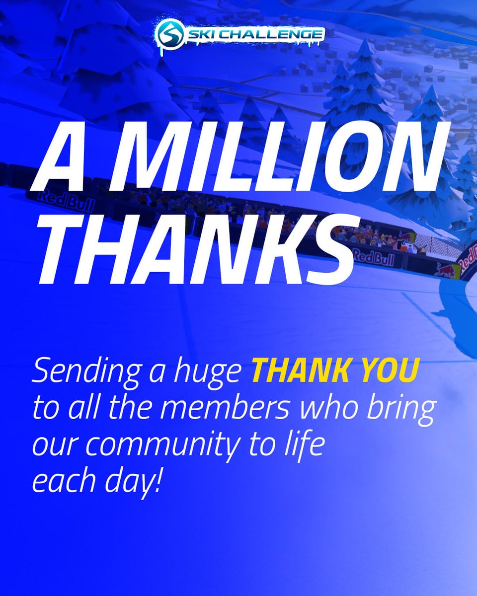_skichallenge_'s tweet photo. 📢 Woohoo! We did it!

👉 1 MILLION DOWNLOADS 👈

Thanks a million to all our awesome players! 💗

We couldn't have done it without you hitting those slopes with us! 🎮🙌

#SkiChallenge #1MillionDownloads #SkiGame #Downhill #GamingCommunity #NextLevel #ThankYou #MobileGames https://t.co/vQyadCsHHy