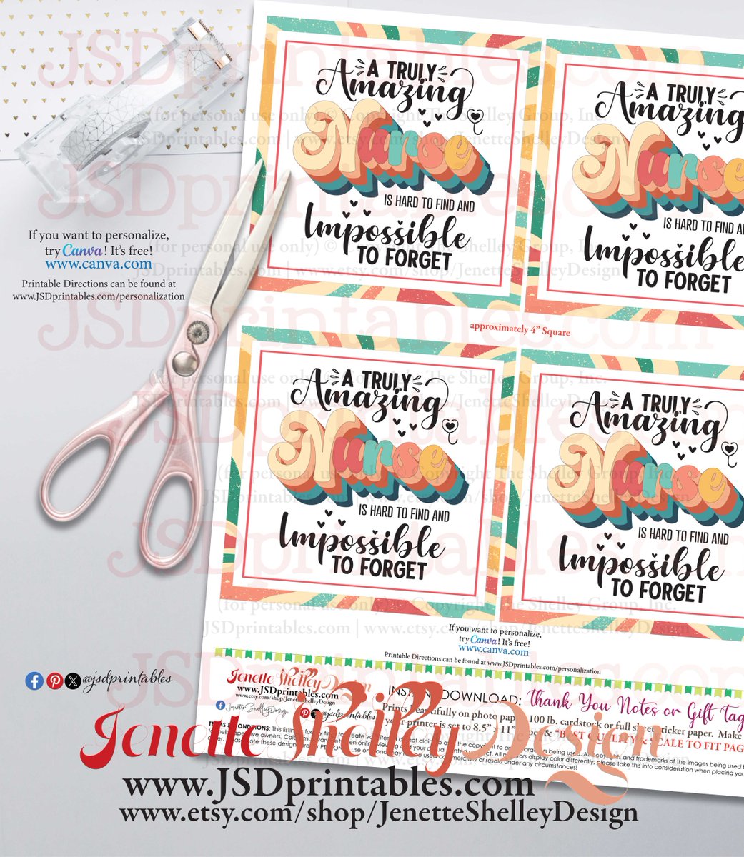 jsdprintables.com/product-page/a… An Amazing Nurse Is Hard To Find *Printable Digital Gift Tags* @jsdprintables #printables #shopsmall #gifts #gifttags #instantdownload #nurselife #nursesday #thankanurse