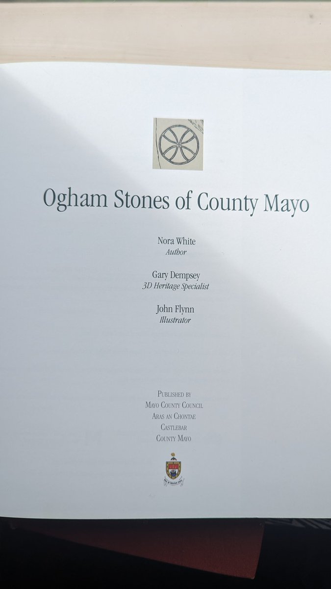 Always nice to see something you worked on in print. @NdeFaoite has been kind enough to allow me to work on the Ogham project over the last while, and this @MayoCoCo @HeritageHubIRE publication is the outcome of her work on Mayo Ogham, with lovely art by @JohnFlynnArt