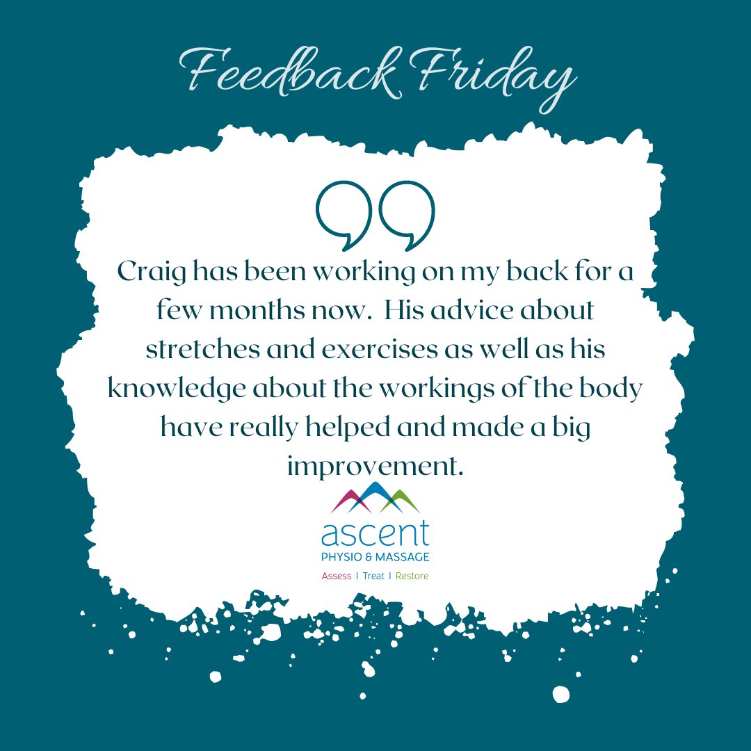 Thank you Claire for your lovely words for Sports & Complementary Therapist Craig #feedbackfriday #gratitude #sportstherapy #massagetherapy #complementarytherapy