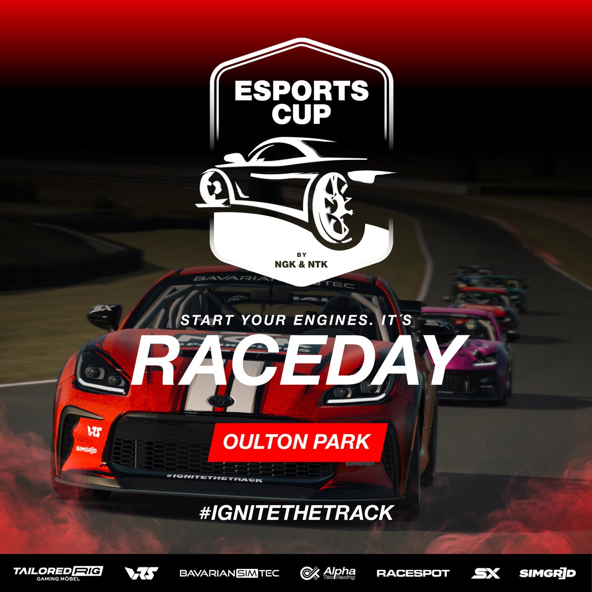 Join us LIVE at 19:00 CET for Round 6 of the NGK-NTK Esports Cup at Oulton Park, on @iRacing! Race Preview: t.ly/DYHo- Race Broadcast: youtu.be/OvL35b2VBGQ