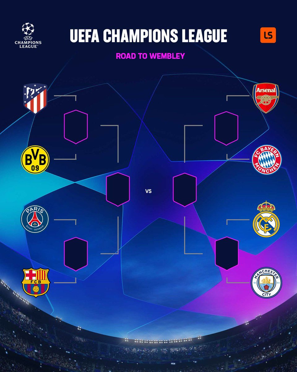 The UEFA Champions League quarter-final draw has been made 🤩 

#HallaBet #ChampionsLeagueDraw