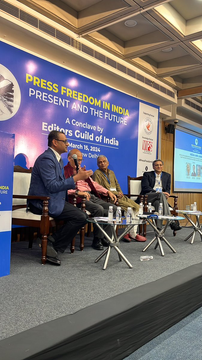 “Reasonable restrictions are rarely reasonable from the point of view of journalists”, says @anantnath at the EGI Conclave. #PressFreedomEGI