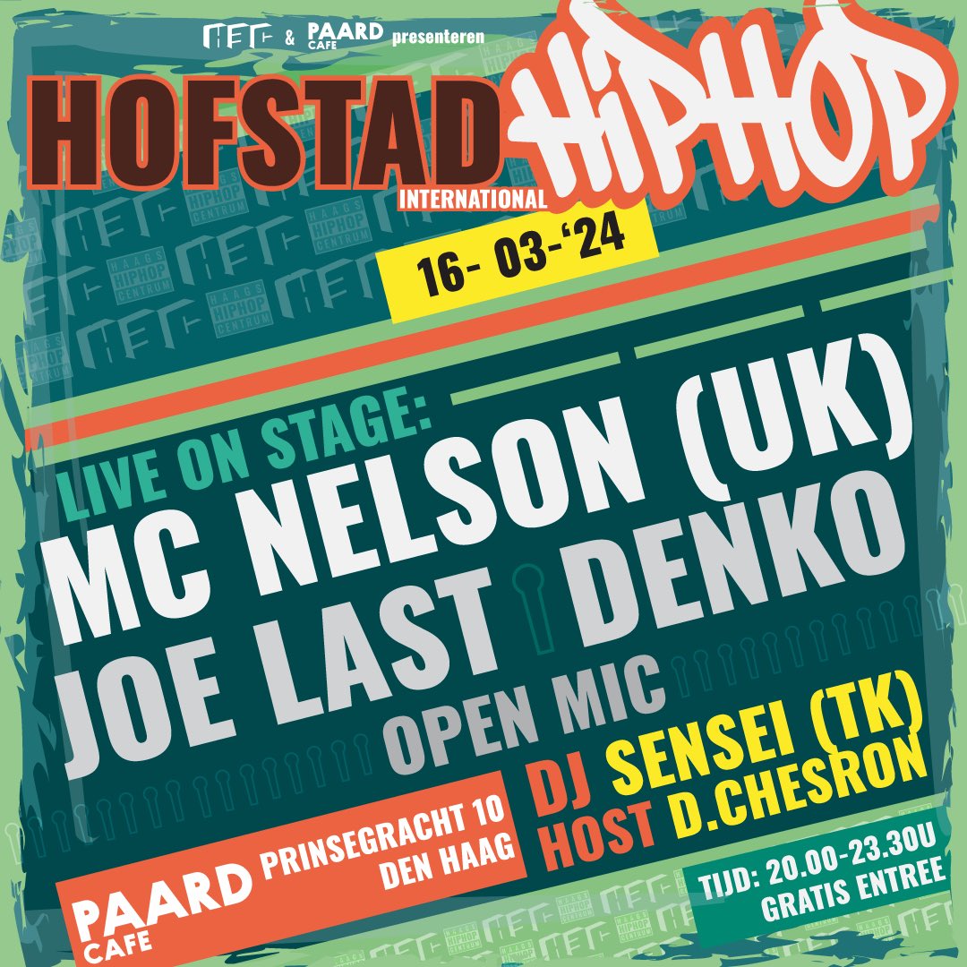 Tommorow I’ll be performing in Den Haag 🇳🇱 alongside some of the flyest Dutchmen. Nelson rap fact: this will be my 7th show on Dutch soil  having performed in Amsterdam, Rotterdam, Breda &amp; Middleburg before. Shout out to all my Dutch fam for always showing me love.