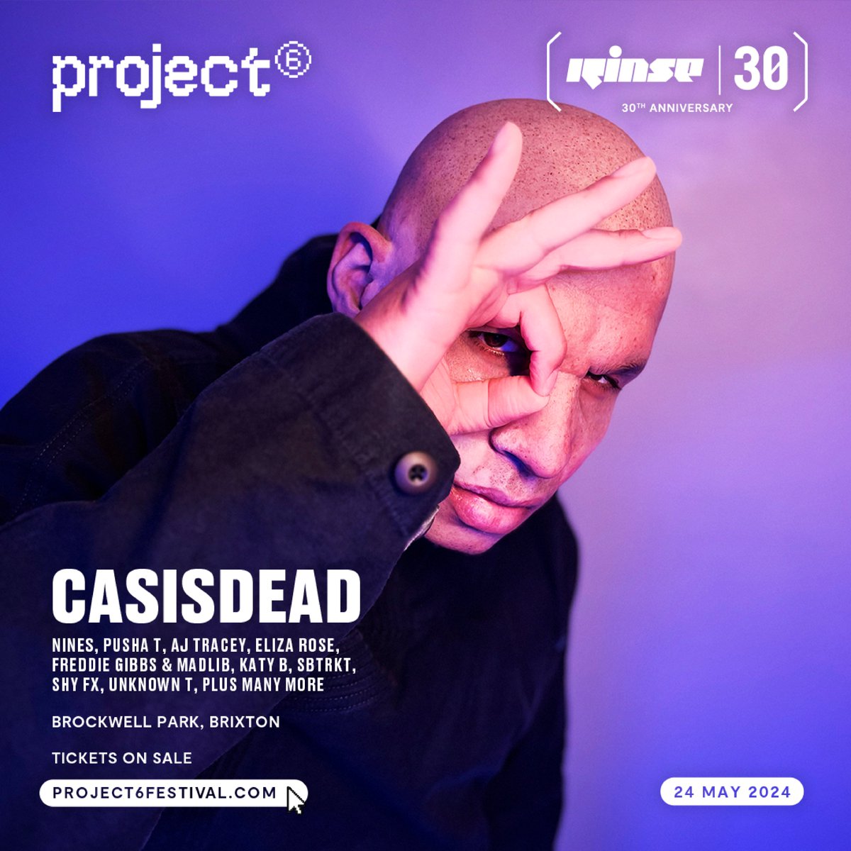 Catch @casisdead as he joins us for our Rinse | 30 - Project 6 festival this summer!🔥