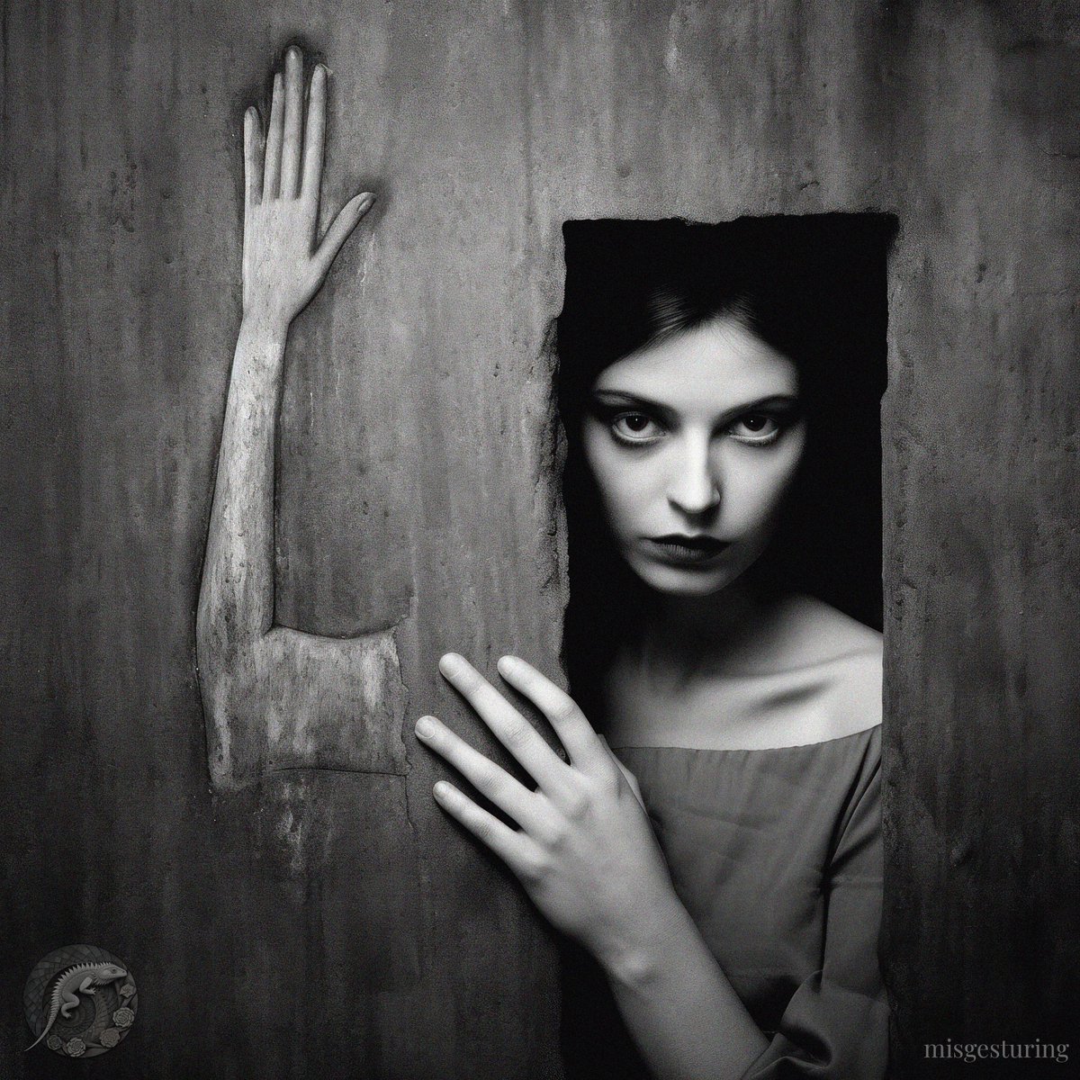 "Misgesturing".

Good morning everyone, I wish y'all a fantastic day, or whatever it is.

#AIArtwork #AIArtistCommunity #AIArtCommunity #Midjourney #Photoshop #DigitalArt #Photography