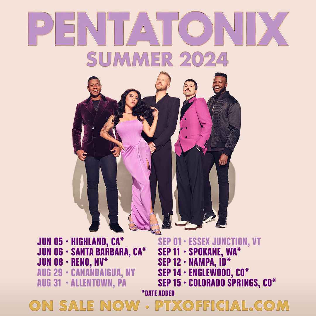 🚨 PTX SUMMER 2024 TOUR: ON SALE NOW! 🚨 Wooo! You can now purchase tickets to ALL OF OUR SUMMER SHOWS - including the SEVEN NEW DATES we've just added - at PTXOFFICIAL.COM. ☀️🎶 We're soooo excited to spend the summer with you!