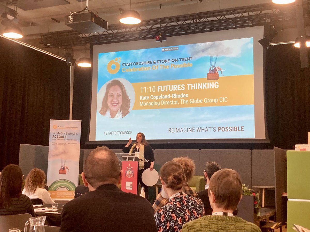 We’ve had some great conversation this morning at #staffsstokecop at @staffsuni with lots of brilliant organisations who are ‘reimagining what’s possible’ in our area!